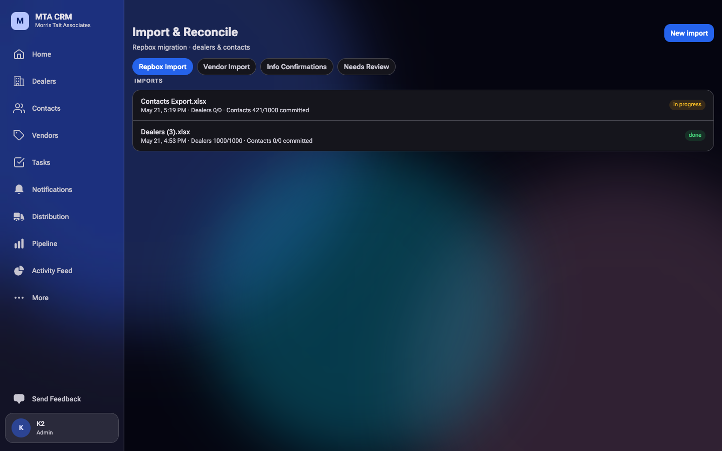 Import & Reconcile (desktop)