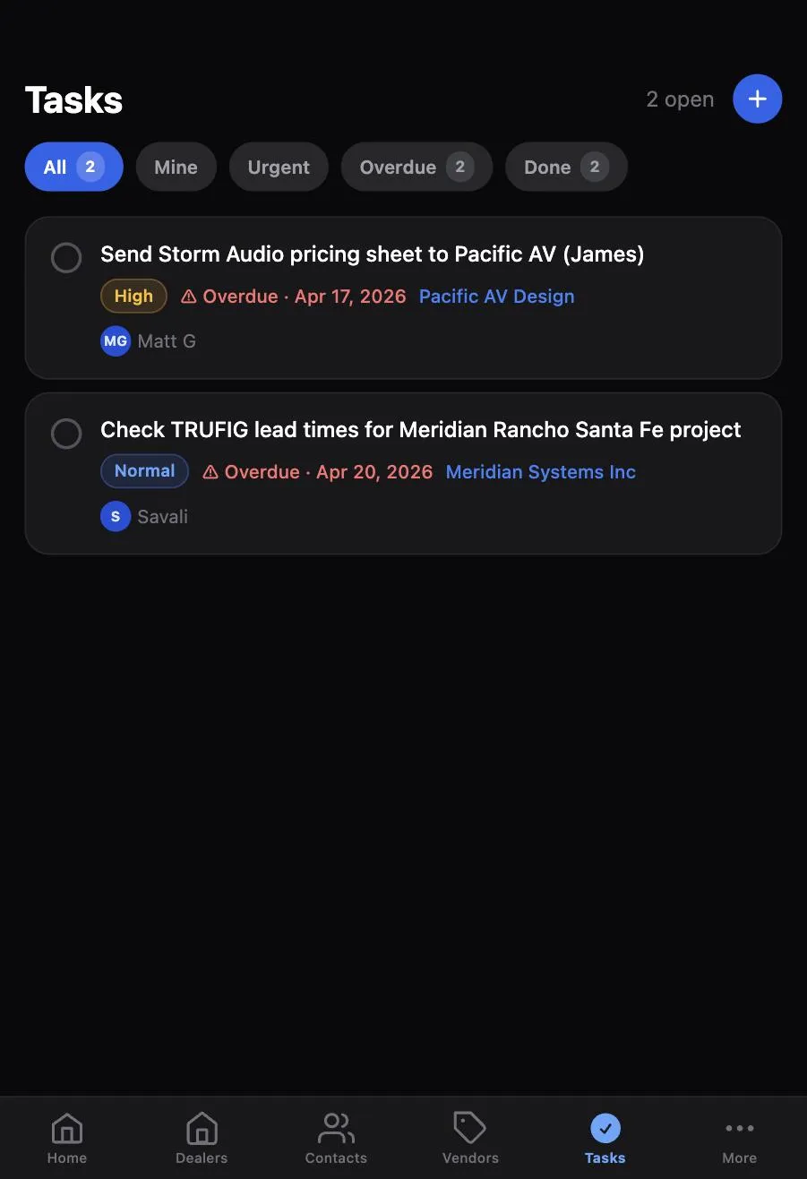 Tasks